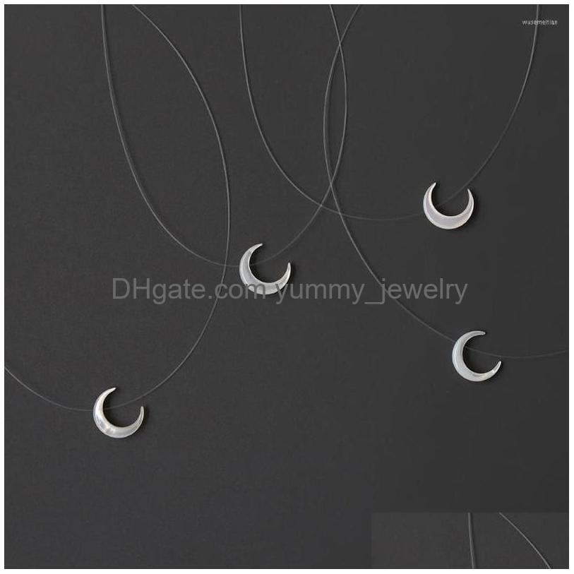 Pendant Necklaces Rhysong Fashion Shell Material Moon Superfine Fishing Line Invisible Chain Exquisite Necklace For Women Summer Dro Dhwk6
Pendant Necklaces Rhysong Fashion Shell Material Moon Superfine Fishing Line Invisible Chain Exquisite Necklace For Women Summer Dro Dhwk6
