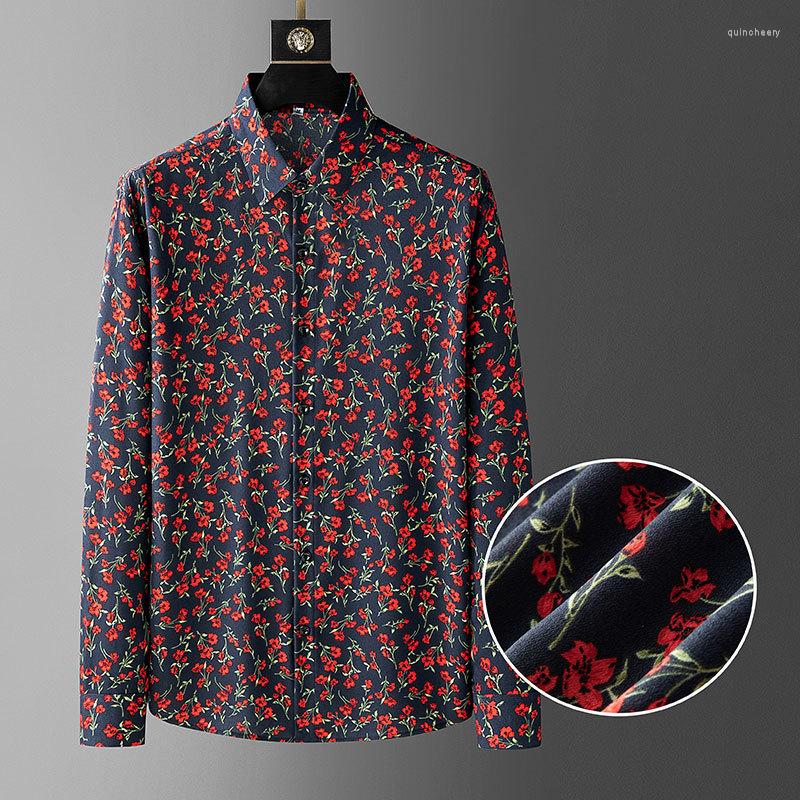 Men's Casual Shirts Red Floral Print Long Sleeve For Men Spring Dress Shirt Overhemden Heren 2023 Social Party Chemise Hawaienne Homme, Picture
Men's Casual Shirts Red Floral Print Long Sleeve For Men Spring Dress Shirt Overhemden Heren 2023 Social Party Chemise Hawaienne Homme, Picture