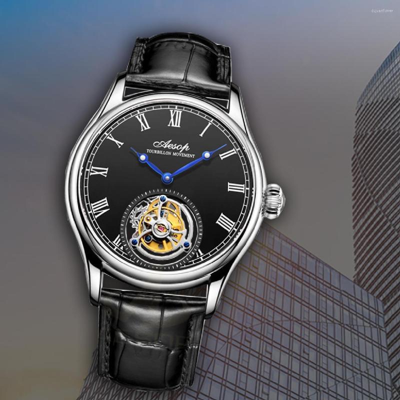 Wristwatches AESOP Tourbillon Mechanical Watches Flying Waterproof Skeleton Watch For Men Man Male Clock Montre Homme, Zww
Wristwatches AESOP Tourbillon Mechanical Watches Flying Waterproof Skeleton Watch For Men Man Male Clock Montre Homme, Zww