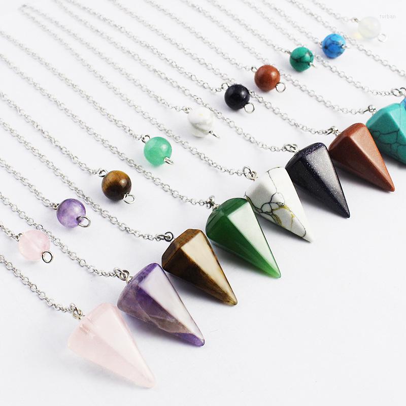 Charms Natural Crystal Hexagonal Cone Pendant Pendulum For Men Women Reiki Healing Pink Quartz Tiger Eye Lapis Opal Stone Jewelry
Charms Natural Crystal Hexagonal Cone Pendant Pendulum For Men Women Reiki Healing Pink Quartz Tiger Eye Lapis Opal Stone Jewelry