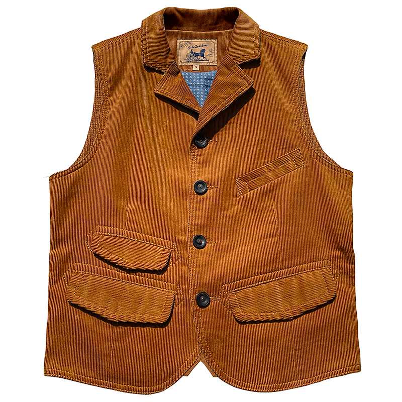 Men' Vests Vest Lapel Corduroy Multi-pockets Slim Fit Classic Vintage Waistline Designer Clothes Trendy MenswearMen, Auburn 
Men' Vests Vest Lapel Corduroy Multi-pockets Slim Fit Classic Vintage Waistline Designer Clothes Trendy MenswearMen, Auburn