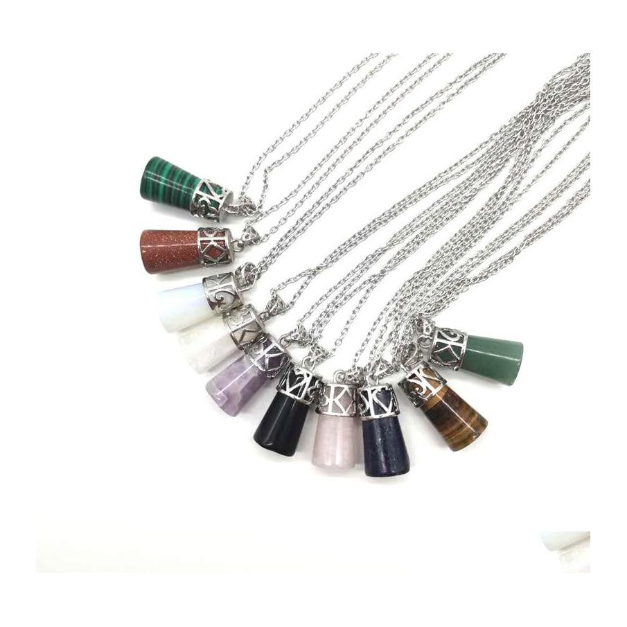 Pendant Necklaces Natural Agate Stone Tiger Bellshaped Alloy Necklace Mtiple Color Avaliable Vintage Products Swerter Drop Delivery Dht7N
Pendant Necklaces Natural Agate Stone Tiger Bellshaped Alloy Necklace Mtiple Color Avaliable Vintage Products Swerter Drop Delivery Dht7N