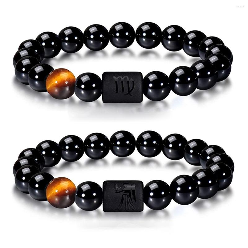 Strand Classic Bracelet Homme Trendy Bead Twelve Constellations Jewelry Natural Stone Obsidian Couple Beaded Women
Strand Classic Bracelet Homme Trendy Bead Twelve Constellations Jewelry Natural Stone Obsidian Couple Beaded Women