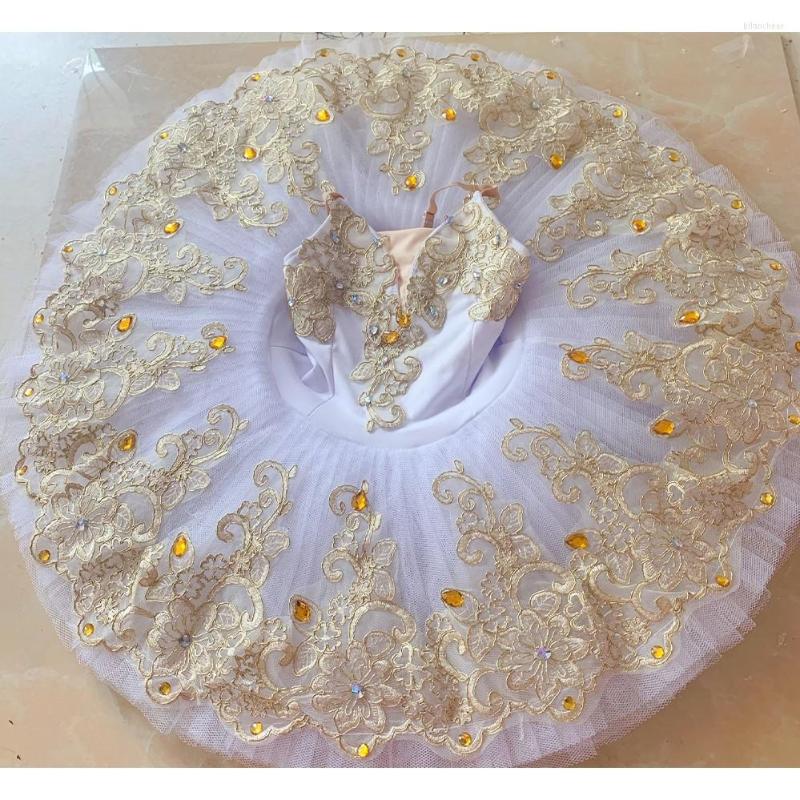 Stage Wear White Professional Ballerina Ballet Tutu For Child Kids Girls Women Adults Gold Lace Costumes Party Dress
Stage Wear White Professional Ballerina Ballet Tutu For Child Kids Girls Women Adults Gold Lace Costumes Party Dress
