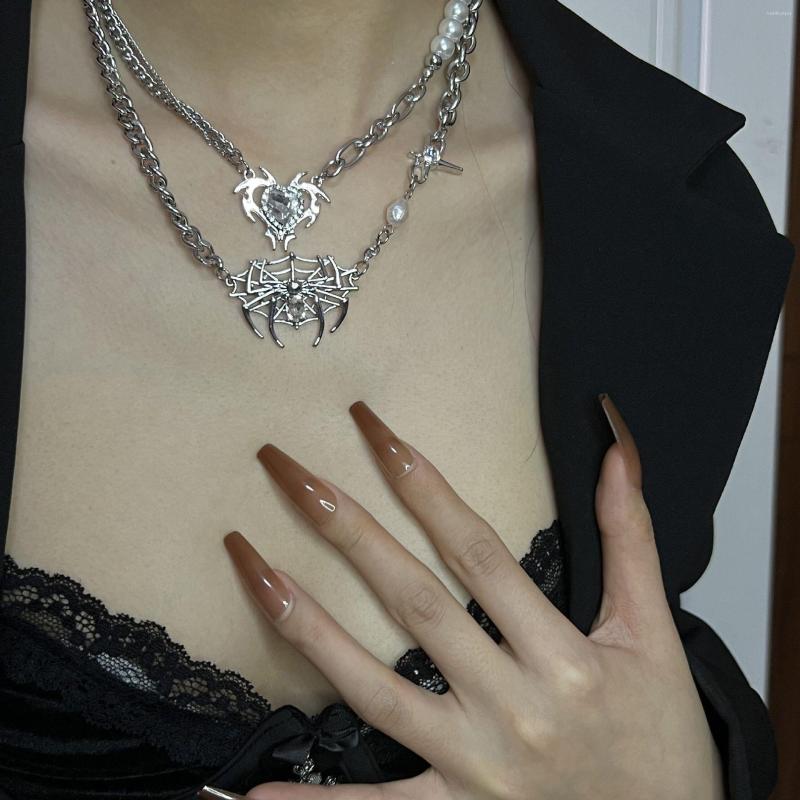 Choker Aesthetic Egirl Spider Web Thorns Love Heart Pendant Necklaces Cool Sweet Rock Insect Crystal Pearl Neck Chains Y2K Jewelry
Choker Aesthetic Egirl Spider Web Thorns Love Heart Pendant Necklaces Cool Sweet Rock Insect Crystal Pearl Neck Chains Y2K Jewelry