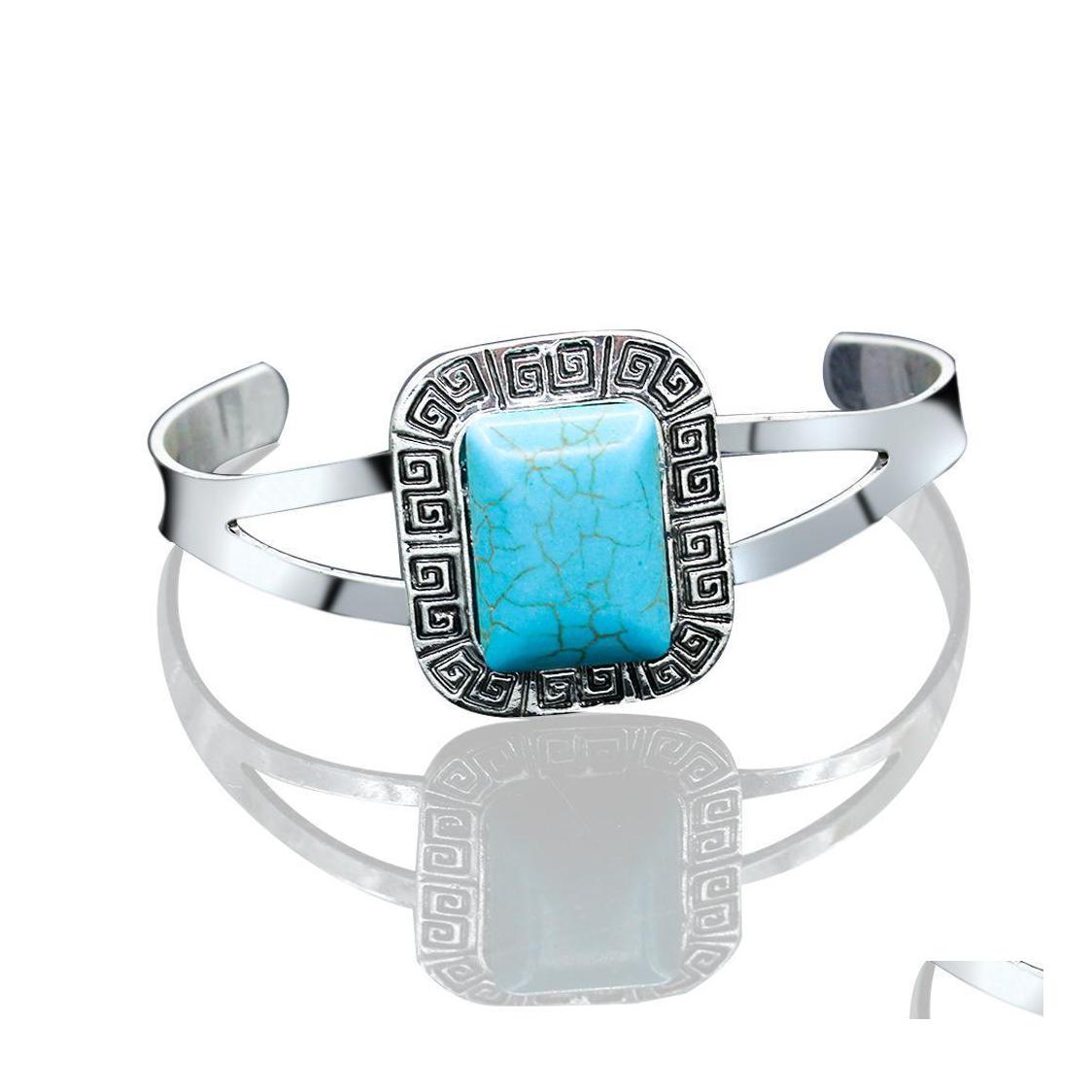Charm Bracelets Turquoises Bracelet Bangle For Women Vintage Geometric Gift Open Cuff Luckyhat Drop Delivery Jewelry Dhorz
Charm Bracelets Turquoises Bracelet Bangle For Women Vintage Geometric Gift Open Cuff Luckyhat Drop Delivery Jewelry Dhorz