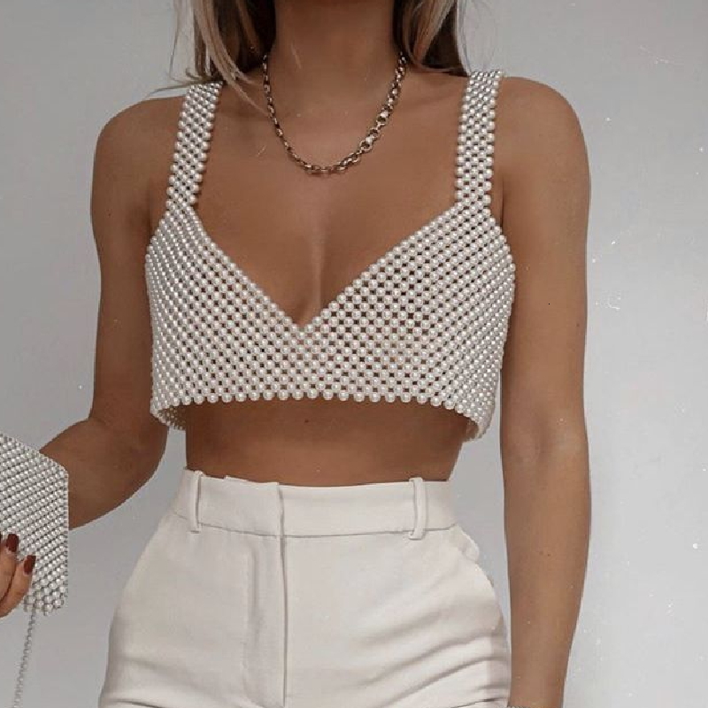 Women's Tanks Camis Gaono Elegant Lady Pearl Sexy Crop Top Fishnet Hollow Out Camisole Summer Beach Holiday Coverup Sleeveless Backless Vest 230203
Women's Tanks Camis Gaono Elegant Lady Pearl Sexy Crop Top Fishnet Hollow Out Camisole Summer Beach Holiday Coverup Sleeveless Backless Vest 230203