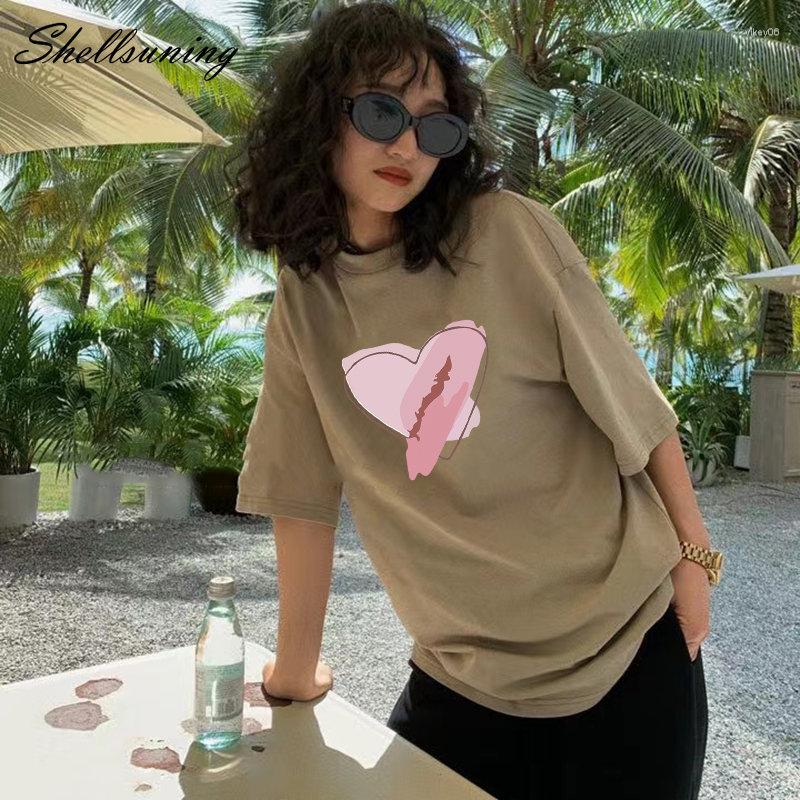 Women's T Shirts Shellsuning Summer Heart Graphic Printed Women Loose Casual Cotton Short Sleeve Tees Female Minimalist Gentle Top, Gray
Women's T Shirts Shellsuning Summer Heart Graphic Printed Women Loose Casual Cotton Short Sleeve Tees Female Minimalist Gentle Top, Gray