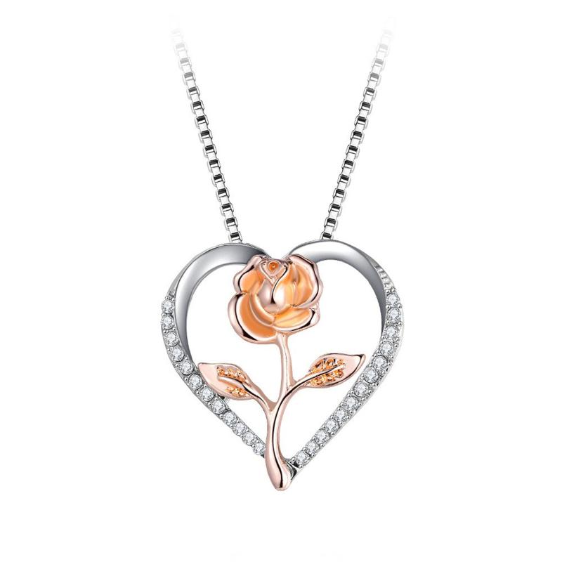 Chains Fashion Necklace Rose American Ladies And Zircon European Diamond Love Necklaces & Pendants
Chains Fashion Necklace Rose American Ladies And Zircon European Diamond Love Necklaces & Pendants