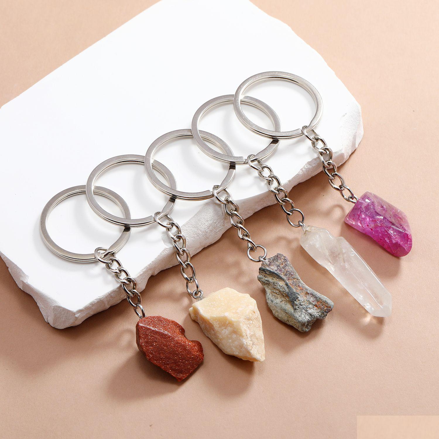 Keychains Lanyards Irregar Ore Crystal Opal Natural Stone Key Rings Rough Gem Charms Healing Keyrings For Women Men Drop D Dhgarden Dhb7I
Keychains Lanyards Irregar Ore Crystal Opal Natural Stone Key Rings Rough Gem Charms Healing Keyrings For Women Men Drop D Dhgarden Dhb7I