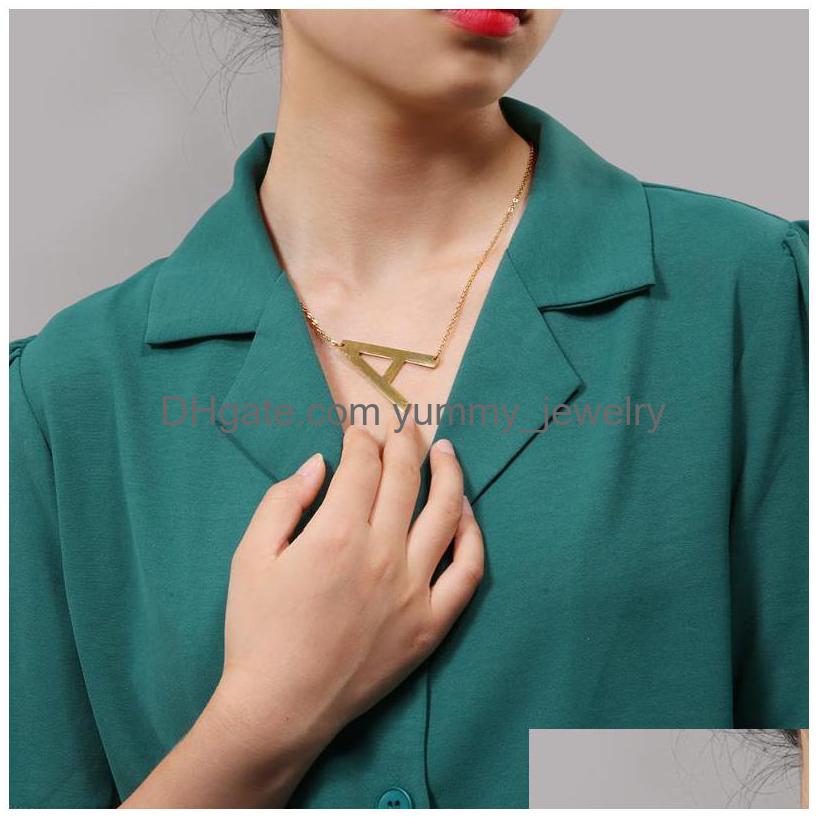Pendant Necklaces Stainless Steel Initial Letter Alphabet Necklace For Women Gold Color Az Charm Chokerpendant Drop Delivery Jewelry Dh6H3
Pendant Necklaces Stainless Steel Initial Letter Alphabet Necklace For Women Gold Color Az Charm Chokerpendant Drop Delivery Jewelry Dh6H3