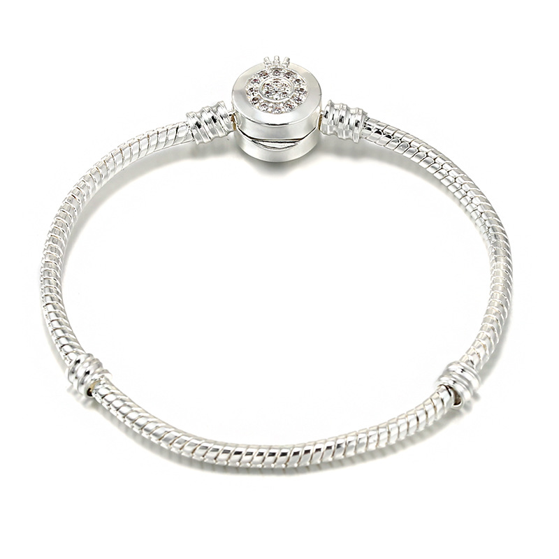 Zircon Crown Clasp Snake Chain Bracelet for European Charm Bead Bangle Bracelets Designer Mix Size 16CM-21CM
Zircon Crown Clasp Snake Chain Bracelet for European Charm Bead Bangle Bracelets Designer Mix Size 16CM-21CM