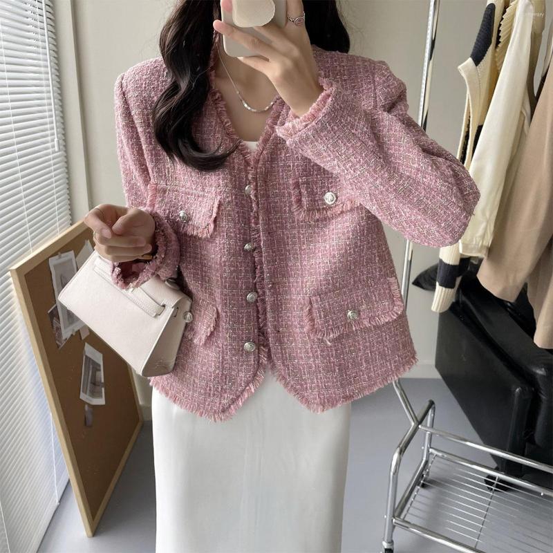 Women's Jackets White Women's Pink Temperament Gentle V-Neck Tassel Coat Autumn Gold Plaid Jacket
Women's Jackets White Women's Pink Temperament Gentle V-Neck Tassel Coat Autumn Gold Plaid Jacket