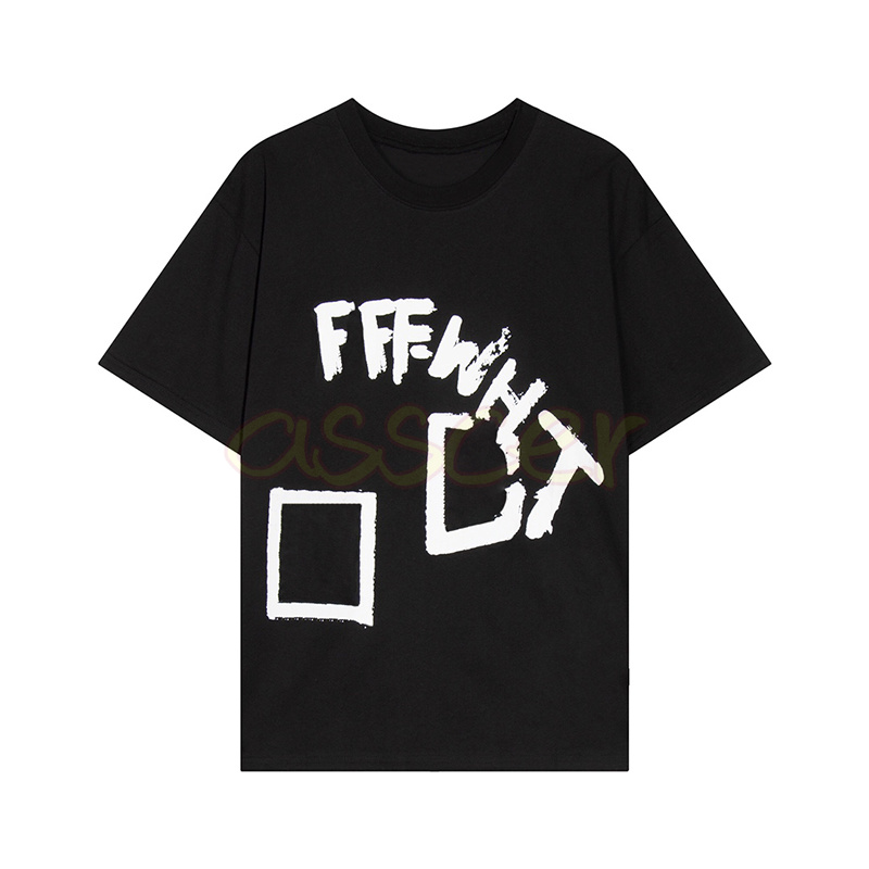 Designer Men Womens Black White T Shirt Summer Fashion Hand-painted Letter Print Tees Mens Clothing Size XS-L
Designer Men Womens Black White T Shirt Summer Fashion Hand-painted Letter Print Tees Mens Clothing Size XS-L