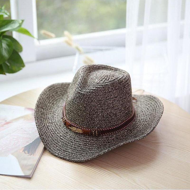 Wide Brim Hats Summer Style Classical Western Cowboy Hat For Men Women Straw Jazz Cap Sun Caps Sombrero, Brown
Wide Brim Hats Summer Style Classical Western Cowboy Hat For Men Women Straw Jazz Cap Sun Caps Sombrero, Brown