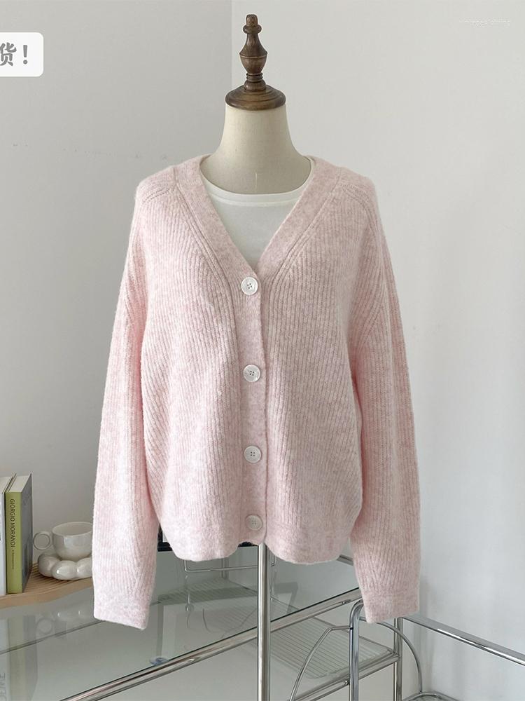 Women' Knits Pink Knitwear Women Autumn Winter V-neck Sweater Baggy Long Sleeve Simple Basic Knit Cardigan Female 2023 Office Lady Chic
Women' Knits Pink Knitwear Women Autumn Winter V-neck Sweater Baggy Long Sleeve Simple Basic Knit Cardigan Female 2023 Office Lady Chic