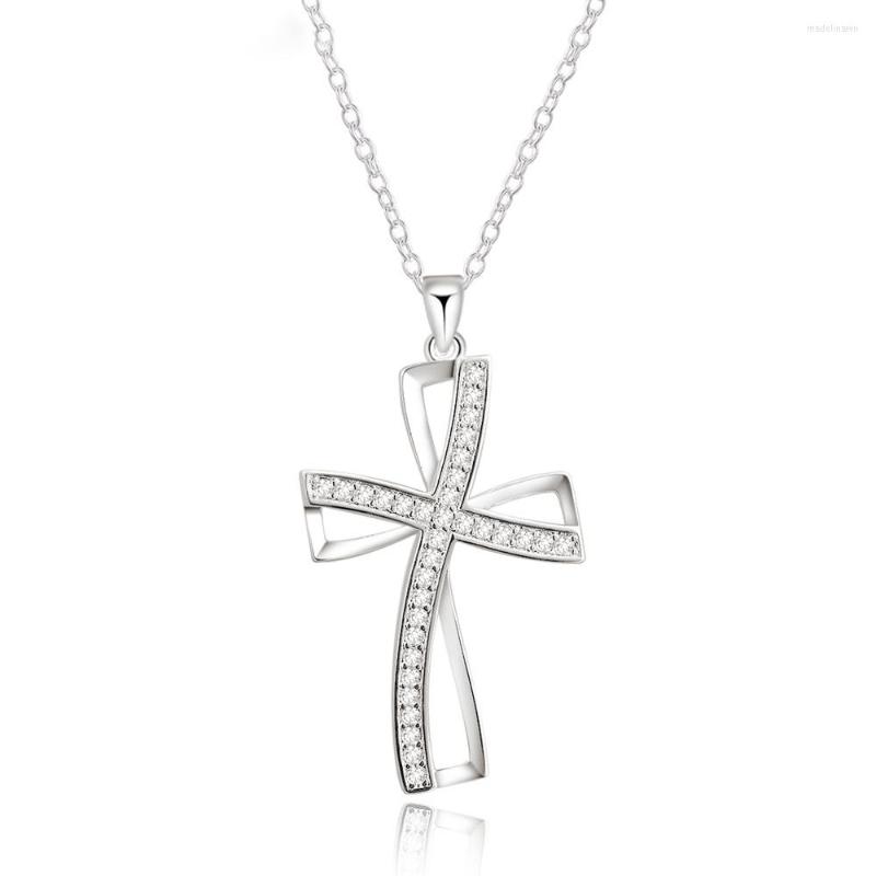 Chains NUMBOWAN High Quality 925 Sterling Silver Boutique Personality Cross Pendant Necklace Ladies Goddess Gift Charm Fashion Jewelry
Chains NUMBOWAN High Quality 925 Sterling Silver Boutique Personality Cross Pendant Necklace Ladies Goddess Gift Charm Fashion Jewelry