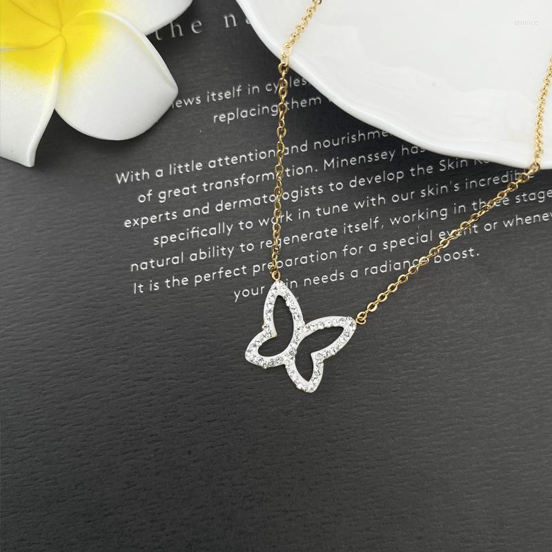 Chains LanRuisha Stainless Steel Necklace Women's Simple Disaffinity Butterfly Of Trendy Pendants Classic Fashion Jewelry Gift
Chains LanRuisha Stainless Steel Necklace Women's Simple Disaffinity Butterfly Of Trendy Pendants Classic Fashion Jewelry Gift