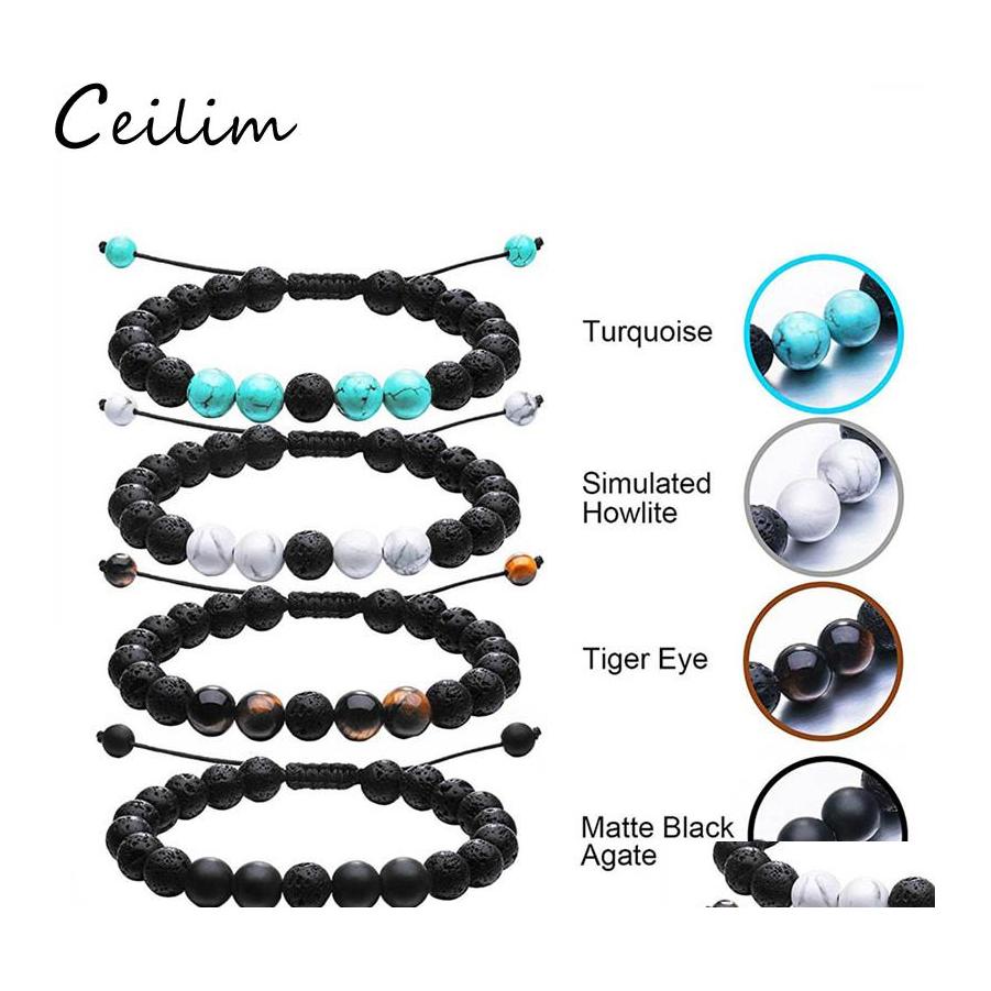 Beaded Strands Mens Volcanic Lava Beaded Bracelets Adjustable Natural Stone Beads Matte Onyx Turquoises Braided Bracelet Bangles He Otxlj
Beaded Strands Mens Volcanic Lava Beaded Bracelets Adjustable Natural Stone Beads Matte Onyx Turquoises Braided Bracelet Bangles He Otxlj