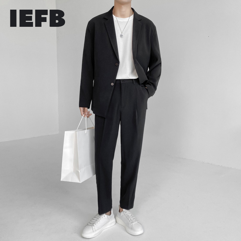 Mens Suits Blazers IEFB Two Pieces Set Simple Light Mature Loose Long Sleeve Coat Pants Green High Quality 9Y8066 230203, White
Mens Suits Blazers IEFB Two Pieces Set Simple Light Mature Loose Long Sleeve Coat Pants Green High Quality 9Y8066 230203, White