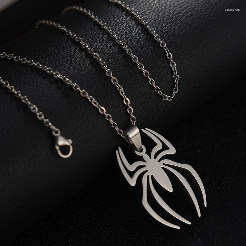 Chains Punk Spider Pendant Necklaces For Men Silver Color Stainless Steel Chain Necklace Choker Fashion Male Jewelry Collar Hombre
Chains Punk Spider Pendant Necklaces For Men Silver Color Stainless Steel Chain Necklace Choker Fashion Male Jewelry Collar Hombre