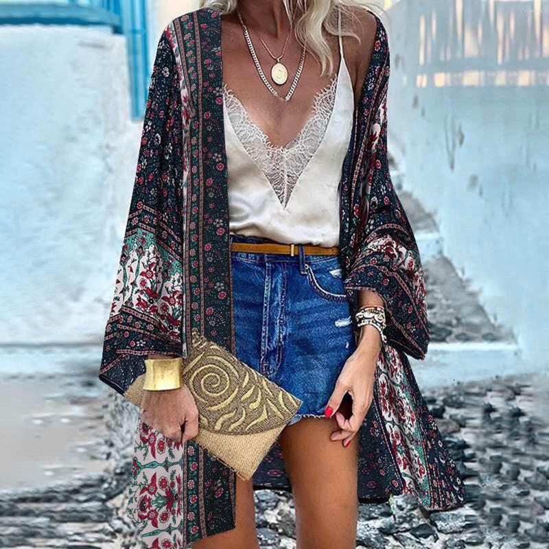 Women's Swimwear Women Floral Print Chiffon Kimono Long Sleeve Shawl Beach Bikini Cover Up Wrap Bohemia Cardigan Beachwear Outdoor Anti-uv, Beige
Women's Swimwear Women Floral Print Chiffon Kimono Long Sleeve Shawl Beach Bikini Cover Up Wrap Bohemia Cardigan Beachwear Outdoor Anti-uv, Beige