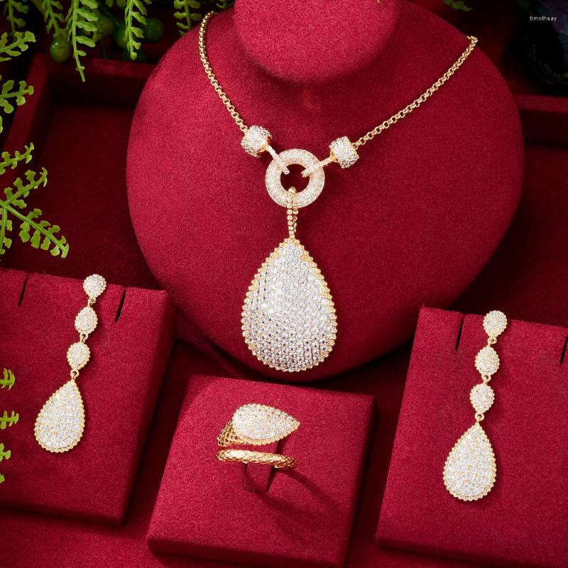 Necklace Earrings Set Jimbora Luxury 2PCS Big Pendant Jewelry Super Original Fashion Accessories For Women Bridal Design, Picture shown
Necklace Earrings Set Jimbora Luxury 2PCS Big Pendant Jewelry Super Original Fashion Accessories For Women Bridal Design, Picture shown