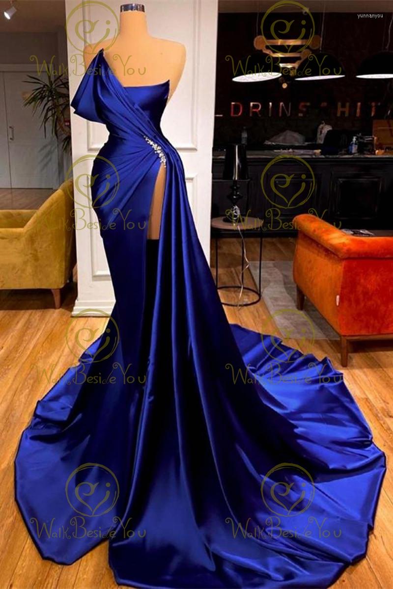 Party Dresses One Shoulder Royal Blue Prom 2023 Pleats Elastic Satin Crystal Mermaid High Slit Evening Gown Formal Women Sexy, Silver
Party Dresses One Shoulder Royal Blue Prom 2023 Pleats Elastic Satin Crystal Mermaid High Slit Evening Gown Formal Women Sexy, Silver