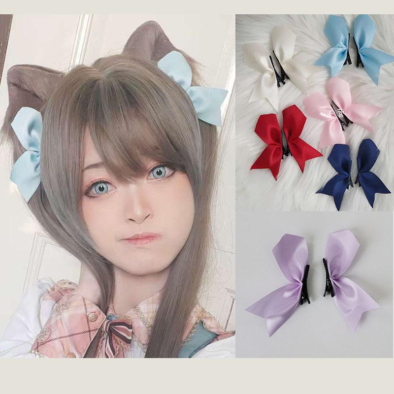 Hair Accessories Bow Tie Clip Lolita Headdress Daily Double Ponytail Symmetrical