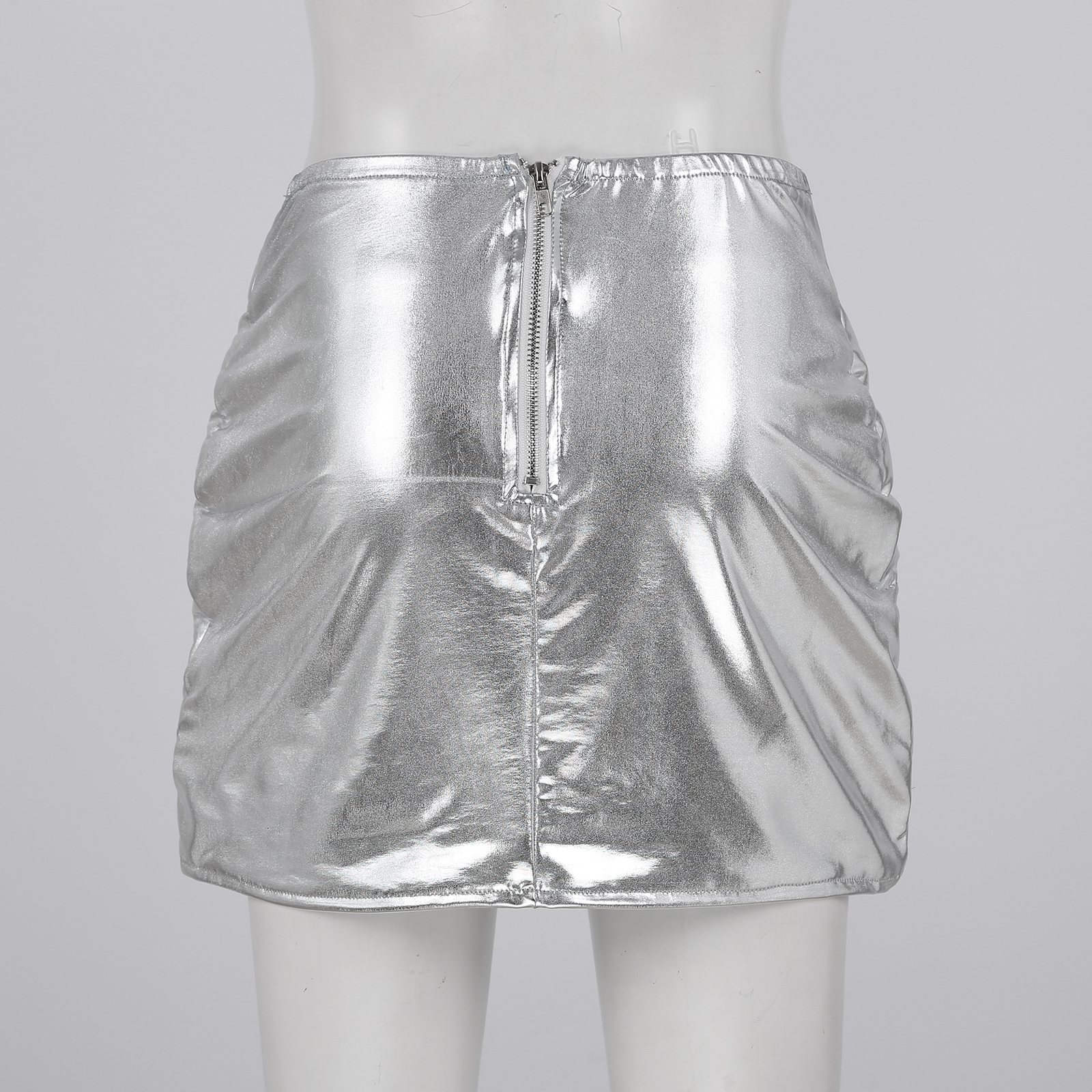 Skirts Womens Lightweight Puffer Sport Skorts Warm Quilted Skirt Outdoors Hiking Metallic Shiny Silver 230202