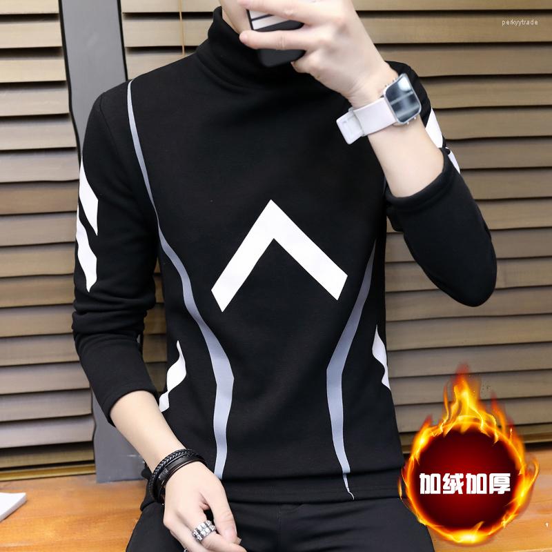 Men's T Shirts 2023 Winter Thicken And Fleece Turtleneck Long-sleeved T-shirt Male Teen Korean Version Trend Slim Warm Clothing P35, Black
Men's T Shirts 2023 Winter Thicken And Fleece Turtleneck Long-sleeved T-shirt Male Teen Korean Version Trend Slim Warm Clothing P35, Black