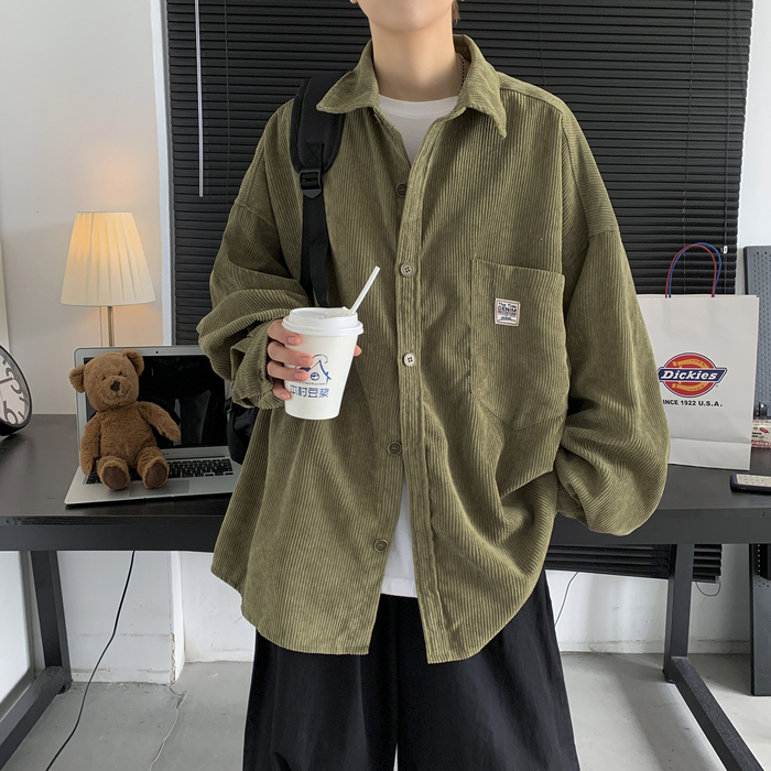 Men's Casual Shirts Privathinker Corduroy Long Sleeve Autumn Korean Unisex Fashion Oversize Printed Clothing 230202, Armygreen
Men's Casual Shirts Privathinker Corduroy Long Sleeve Autumn Korean Unisex Fashion Oversize Printed Clothing 230202, Armygreen