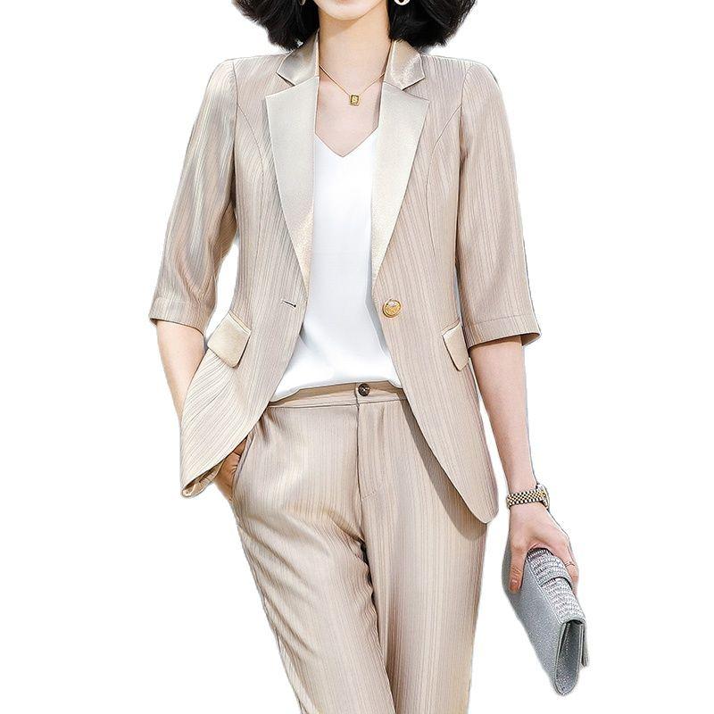 Women' Two Piece Pants Lenshin 2 Half Sleeve Soft Material Stripe Pant Suit Summer Wear Office Lady Fashion Women Blazer Ankle-Length Trous, 2 piece black suit
Women' Two Piece Pants Lenshin 2 Half Sleeve Soft Material Stripe Pant Suit Summer Wear Office Lady Fashion Women Blazer Ankle-Length Trous, 2 piece black suit