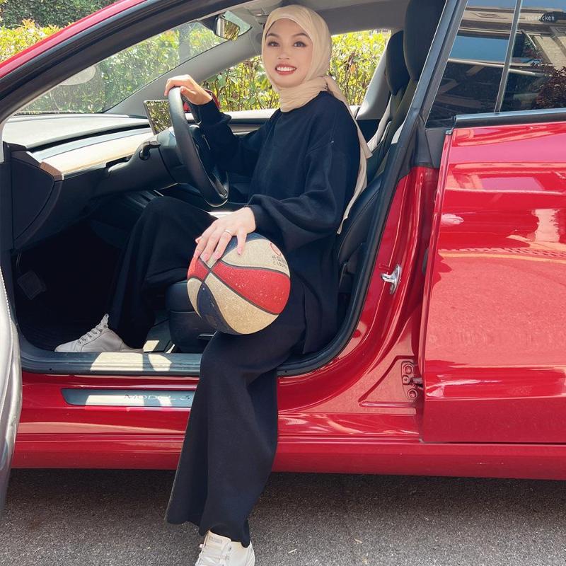 Ethnic Clothing Autumn Dubai Two Piece Set Muslim Top And Pant For Women Turkey Outifits Modest Fashion Urban Hijab Elastic Kniting Sets
Ethnic Clothing Autumn Dubai Two Piece Set Muslim Top And Pant For Women Turkey Outifits Modest Fashion Urban Hijab Elastic Kniting Sets