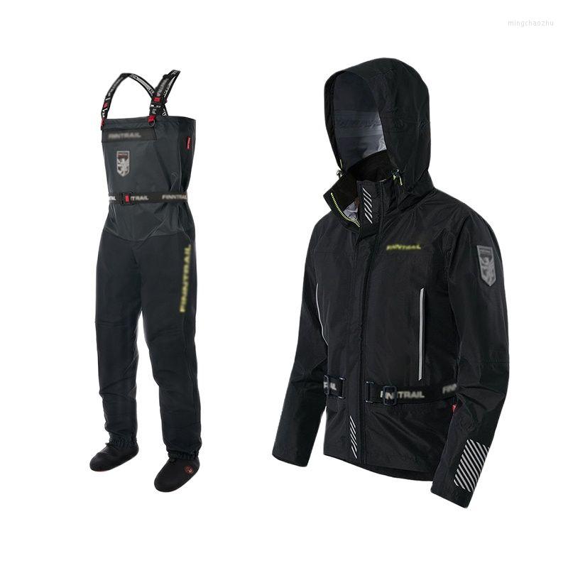Hunting Jackets Men Fishing Wader 4-layers Poly Jacket Waterproof Breathable Sets In River, Black set
Hunting Jackets Men Fishing Wader 4-layers Poly Jacket Waterproof Breathable Sets In River, Black set