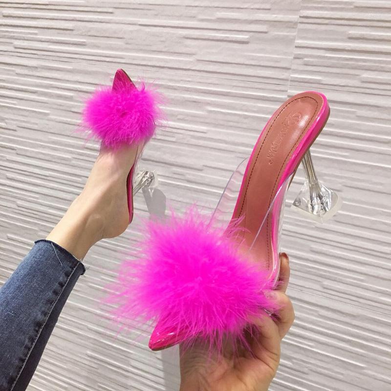 Sandals 2023 Summer High Heels Women's Shoes PVC Transparent Feather Crystal Fur Pointed Toe Slippers, Yellow
Sandals 2023 Summer High Heels Women's Shoes PVC Transparent Feather Crystal Fur Pointed Toe Slippers, Yellow