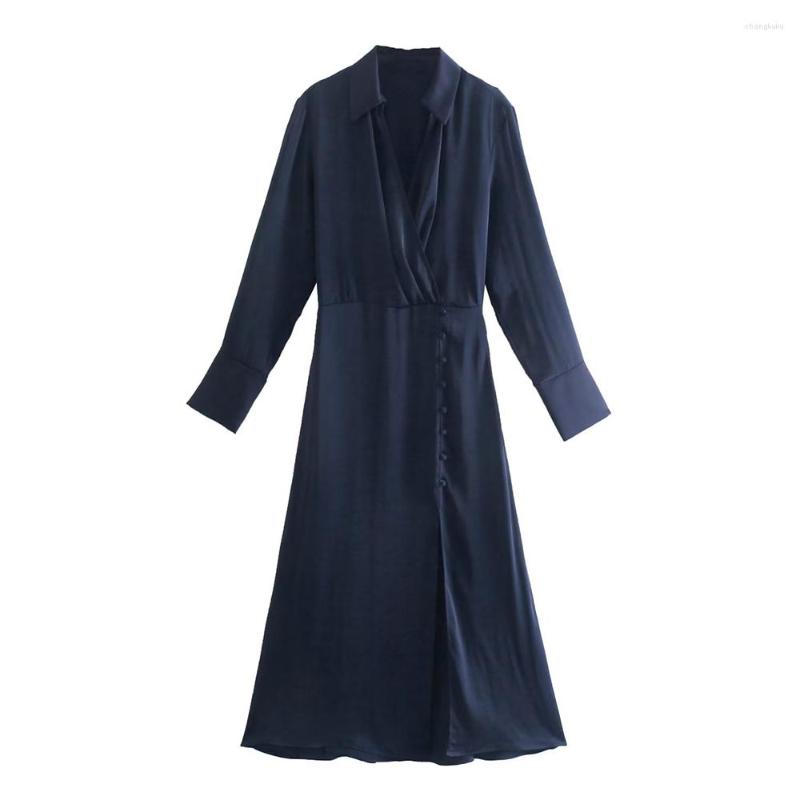 Casual Dresses Women's Fall 2023 Fashion Chic Button-embellished Silk Satin Texture Dress Retro Lapel Long Sleeve Solid Color Skirt, As shown
Casual Dresses Women's Fall 2023 Fashion Chic Button-embellished Silk Satin Texture Dress Retro Lapel Long Sleeve Solid Color Skirt, As shown