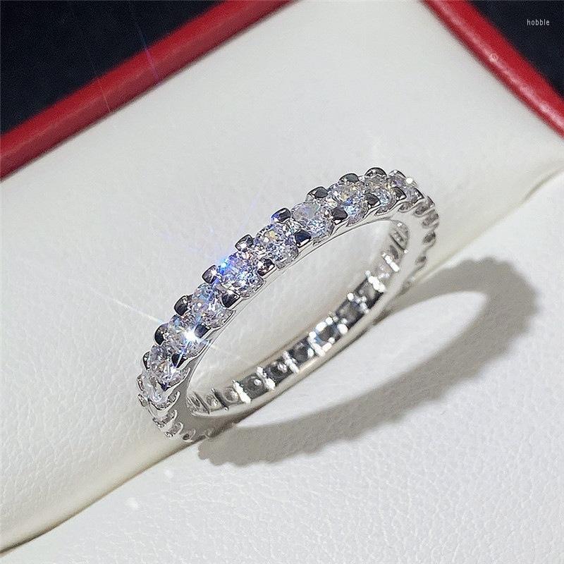 Wedding Rings Iced Out Dainty For Women Luxury Round Crystal Fashion Silver Color Promise Ring Female Jewelry Drop CR043
Wedding Rings Iced Out Dainty For Women Luxury Round Crystal Fashion Silver Color Promise Ring Female Jewelry Drop CR043