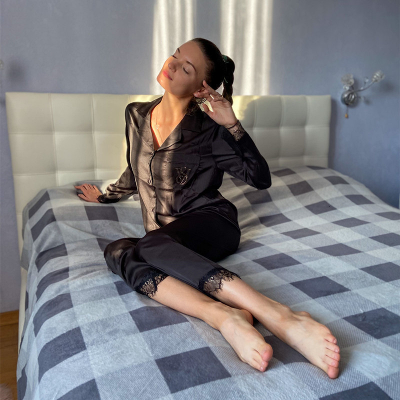Women' Sleepwear Silk Pajamas Two Piece Set Summer In Fashionable Party Evening Wear Autumn Solid Color Sexy Suit Lace Satin Homewear 230203, White short
Women' Sleepwear Silk Pajamas Two Piece Set Summer In Fashionable Party Evening Wear Autumn Solid Color Sexy Suit Lace Satin Homewear 230203, White short