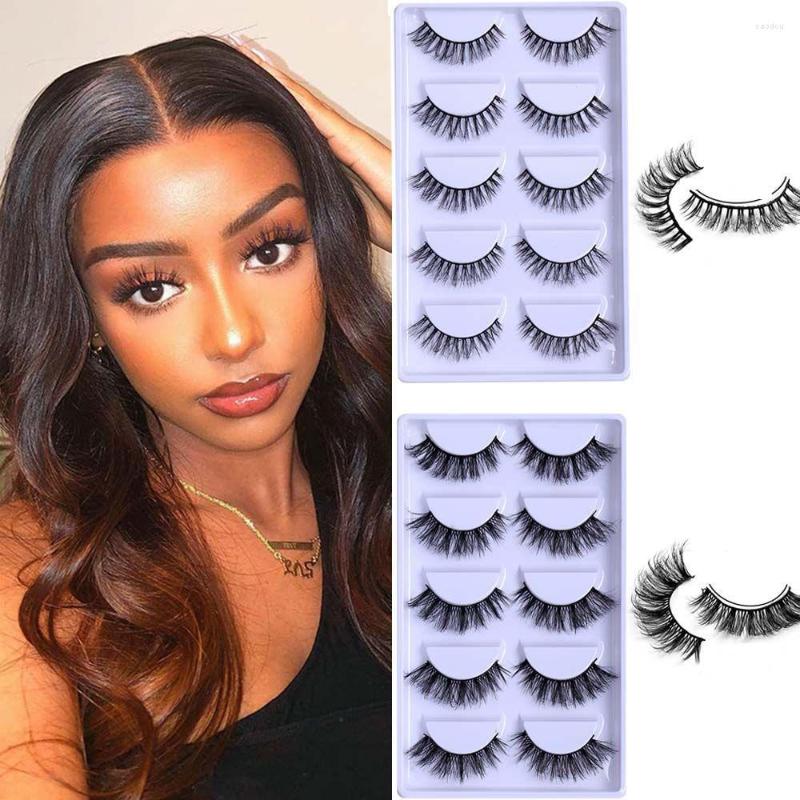 False Eyelashes 5 Pairs Faux Mink Hair Wispy Fluffy Crisscross Natural Long Lashes Handmade Eye Makeup Extension Tools
False Eyelashes 5 Pairs Faux Mink Hair Wispy Fluffy Crisscross Natural Long Lashes Handmade Eye Makeup Extension Tools