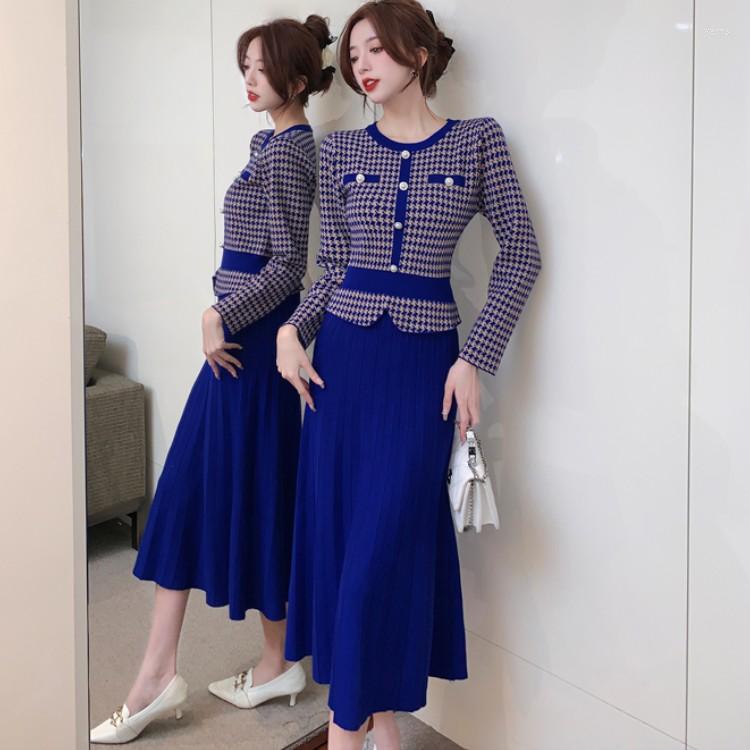 Casual Dresses Korea Women Sweater Dress Autumn Winter Fashion Houndstooth Knitted Fake Two Piece Patchwork Slim Pleated Midi Vestidos, Photo color
Casual Dresses Korea Women Sweater Dress Autumn Winter Fashion Houndstooth Knitted Fake Two Piece Patchwork Slim Pleated Midi Vestidos, Photo color