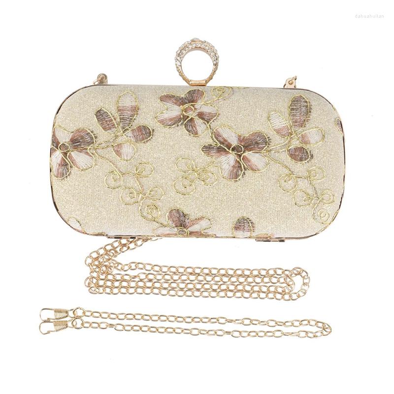 Evening Bags Vintage Women Handbag Rhinestones Embroidery Finger Rings Banquet Wedding Bridal Shoulder Bag, Gold
Evening Bags Vintage Women Handbag Rhinestones Embroidery Finger Rings Banquet Wedding Bridal Shoulder Bag, Gold