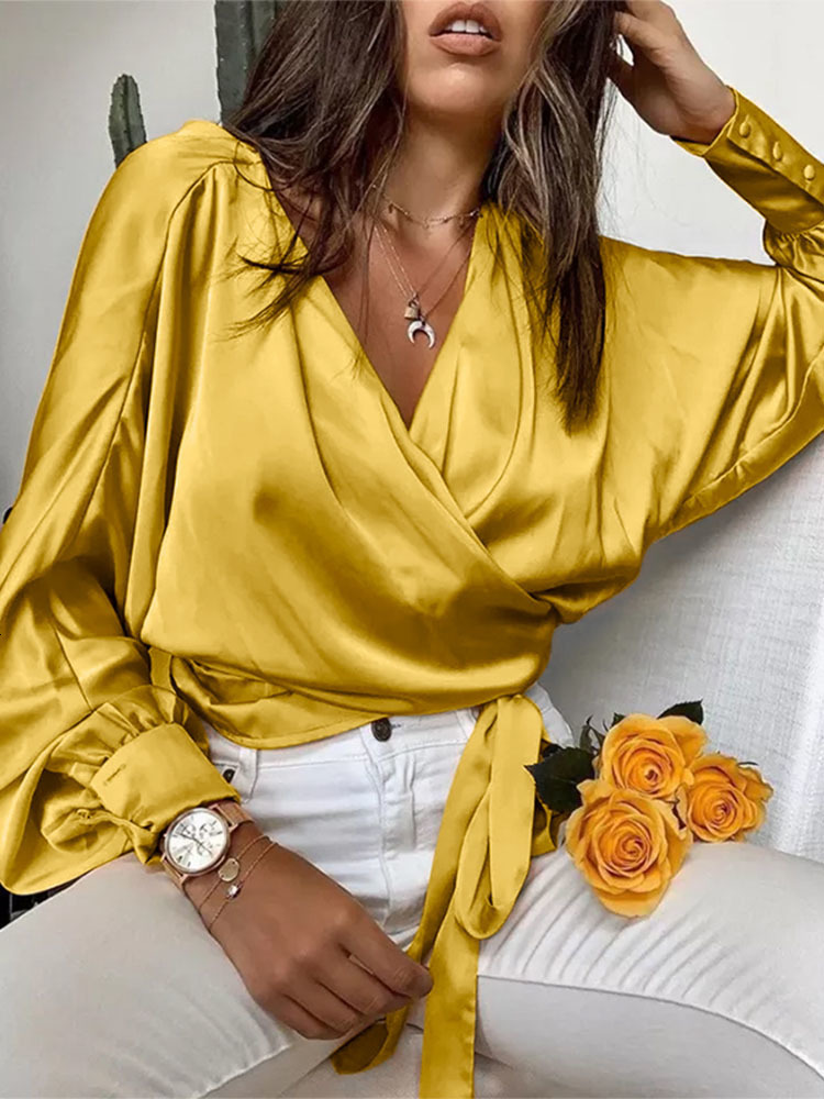 Women' Blouses Shirts Celmia Women Satin Blouses Fashion Elegant Long Bat Sleeve Shirts Summer Cross V Neck Bandage Waisted Haut Style Wrap Tops 230203, (style a)wine red
Women' Blouses Shirts Celmia Women Satin Blouses Fashion Elegant Long Bat Sleeve Shirts Summer Cross V Neck Bandage Waisted Haut Style Wrap Tops 230203, (style a)wine red