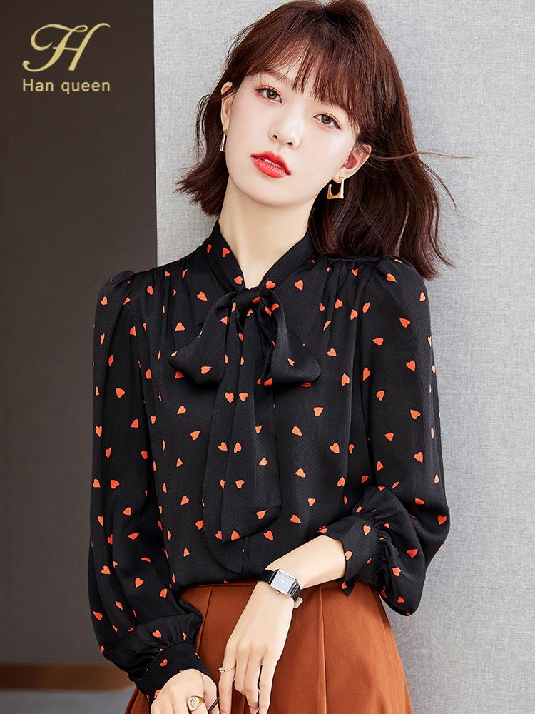 Women' Blouses H Han Queen Simple Autumn Elegant Lace-Up Bow Womens Korean Loose Print Casual Vintage Shirts Office Wear Work Tops, Photo
Women' Blouses H Han Queen Simple Autumn Elegant Lace-Up Bow Womens Korean Loose Print Casual Vintage Shirts Office Wear Work Tops, Photo