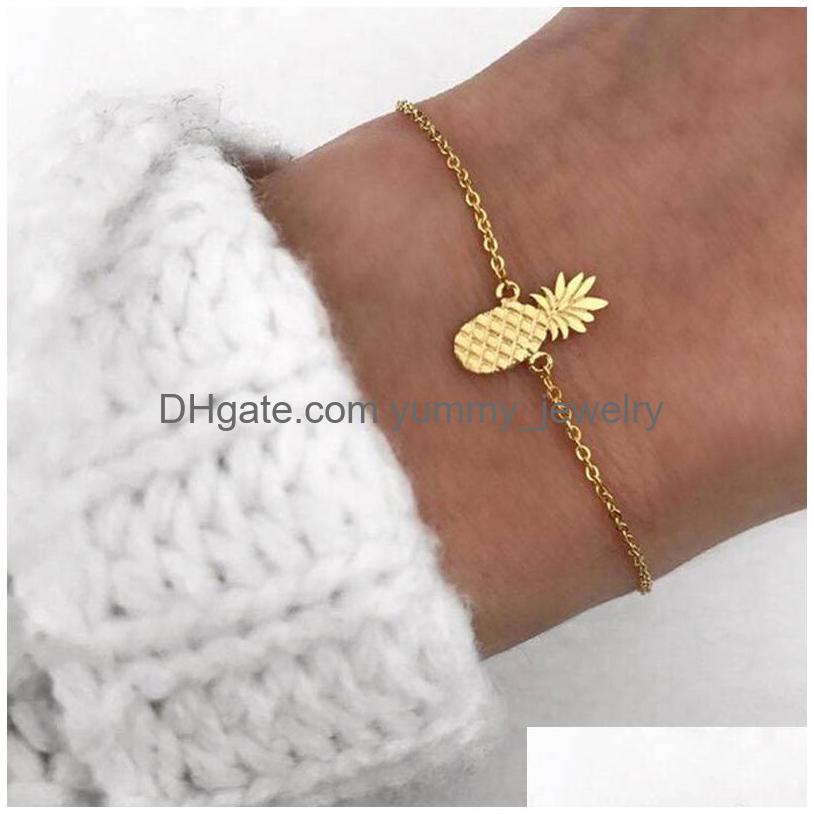 Charm Bracelets Minimalism Pineapple Bracelet For Women Dainty Gifts Friendship Stainless Steel Rose Gold Ananas Femme Gift Drop Del Dhatp
Charm Bracelets Minimalism Pineapple Bracelet For Women Dainty Gifts Friendship Stainless Steel Rose Gold Ananas Femme Gift Drop Del Dhatp