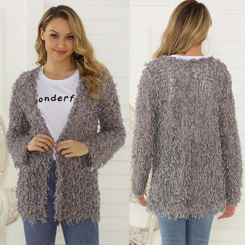 Women' Knits Female Plush Coat Cardigan Long Sleeve Explosion Loose Cozy Women Tops, Gray
Women' Knits Female Plush Coat Cardigan Long Sleeve Explosion Loose Cozy Women Tops, Gray