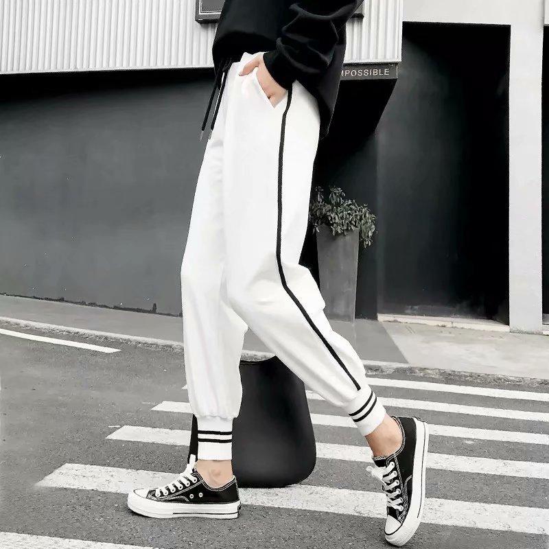 Women' Pants & Capris Elastic Waist Harem Women Sweatpants Hip Hop Sportswear Side Stripe Track Jogger Trousers Casual Joggers Lady Pencil, Black
Women' Pants & Capris Elastic Waist Harem Women Sweatpants Hip Hop Sportswear Side Stripe Track Jogger Trousers Casual Joggers Lady Pencil, Black