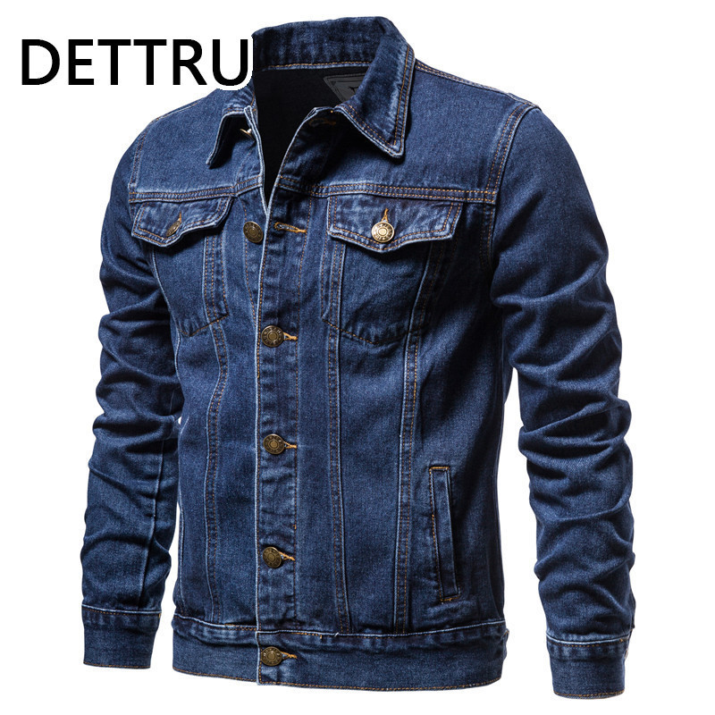 Mens Jackets Spring Cotton Denim Casual Solid Single Breasted Jeans Fashion Slim Fit Quality Man 230203, Navy
Mens Jackets Spring Cotton Denim Casual Solid Single Breasted Jeans Fashion Slim Fit Quality Man 230203, Navy
