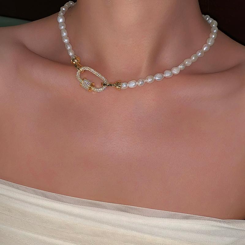 Choker Timeless Wonder Glam Natural Pearl Zirconia Carabiner Pave Necklace Women Jewellry Ins Trendy Designer Party Goth Emo Egirl 6413
Choker Timeless Wonder Glam Natural Pearl Zirconia Carabiner Pave Necklace Women Jewellry Ins Trendy Designer Party Goth Emo Egirl 6413