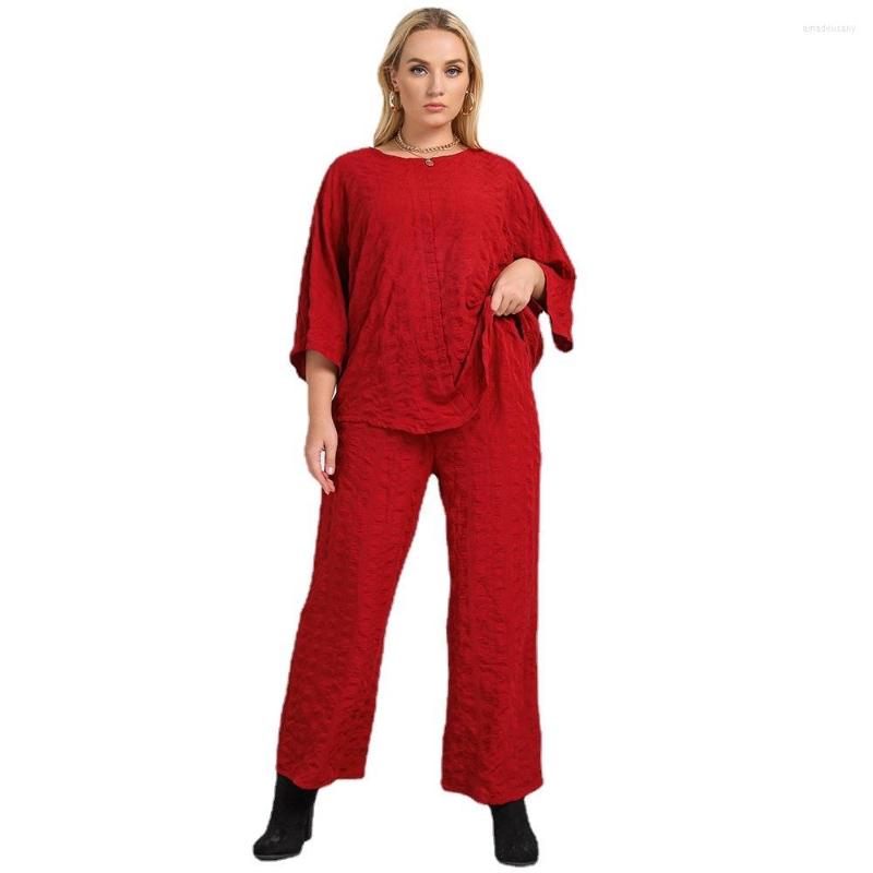 Tracksuits Plus Size Large Women's Clothes 2023 Summer Fashion Suit Temperament Wide Leg Pants Casual Top Two Piece Set, Red
Tracksuits Plus Size Large Women's Clothes 2023 Summer Fashion Suit Temperament Wide Leg Pants Casual Top Two Piece Set, Red